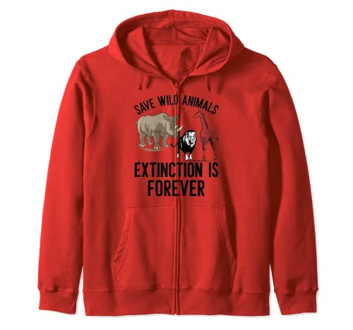 Save Wild Animals Extinction Is Forever - Camiseta de regalo Sudadera con Capucha