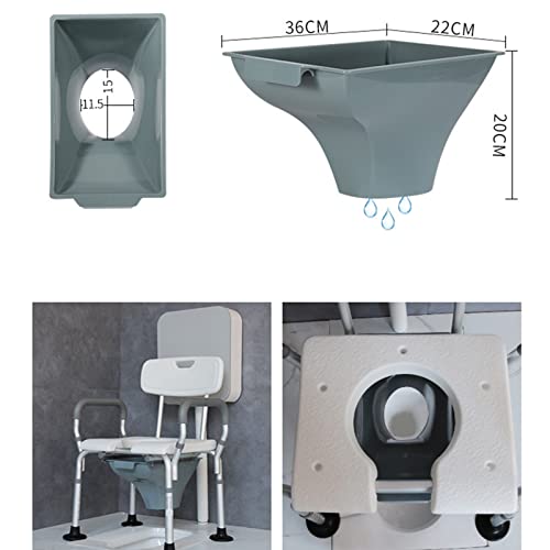 Ddtp Stools,Shower Chair, Adjustable Shower Bench With 2 Toilet Bowl And Back, 150Kg Capacity Non-Slip Bathtub Stool Seat For Elderly, Disabled And Pregnant/White #TOP7