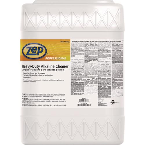 Zep Professional Heavy-Duty Alkaline Cleaner - 5 Gal (Each) - 1041569 - Powerful All-Purpose Cleaner and Degreaser, Non-Abrasive and No Spotting, Sufactants are Biodegradable