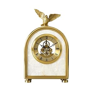 Desk ClockModern Mantel Clock Ornaments Living Room Table ClockHome Mute Creative Table Clock for Living Room Fireplace