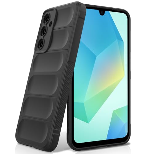 BonYonka Silicone Case Compatible with Samsung Galaxy A16, Anti-Scratch Microfiber Lining, Shockproof Case with Camera Protection, Black
