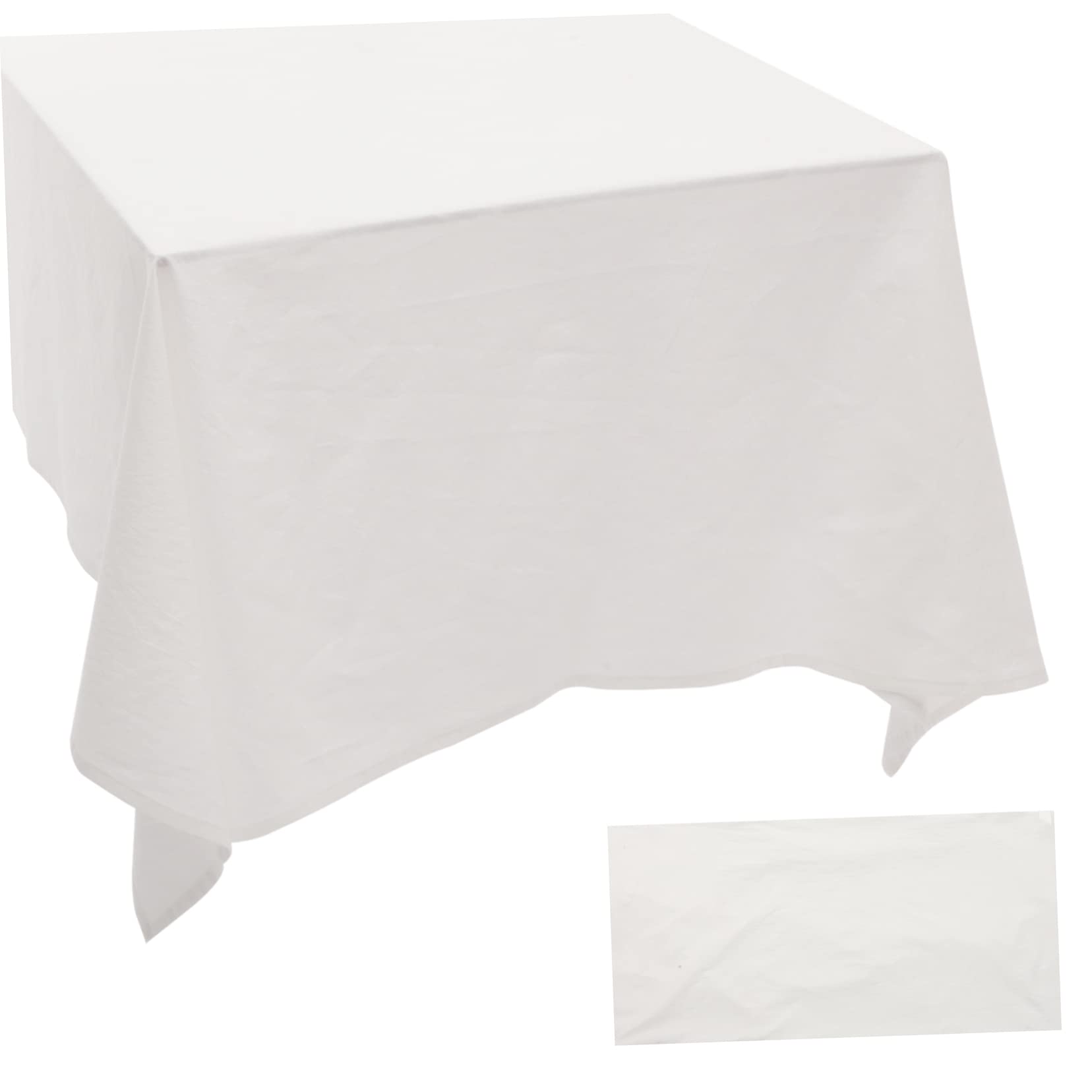 Nappe rectangulaire vintage coton aspect lin anti-pli et facile à laver pour salle à manger