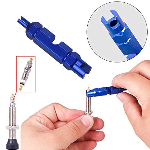 Ferramenta de remoção de núcleo de válvula Homyl para tubo Presta/Schrader, azul, 54 mm