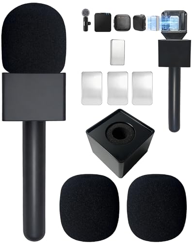 DJI�p�}�C�N�n���h���ARode Wireless GO/Hollyland Lark/Lavalier Mic�p�}�C�N�z���_�[�A���j�o�[�T�����C�}�C�N�X�^���h�A�C���^�r���[�AVlog�A���|�[�g�A�|�b�h�L���X�g�p�|�b�v�t�B���^�[�t���}�C�N�z���_�[