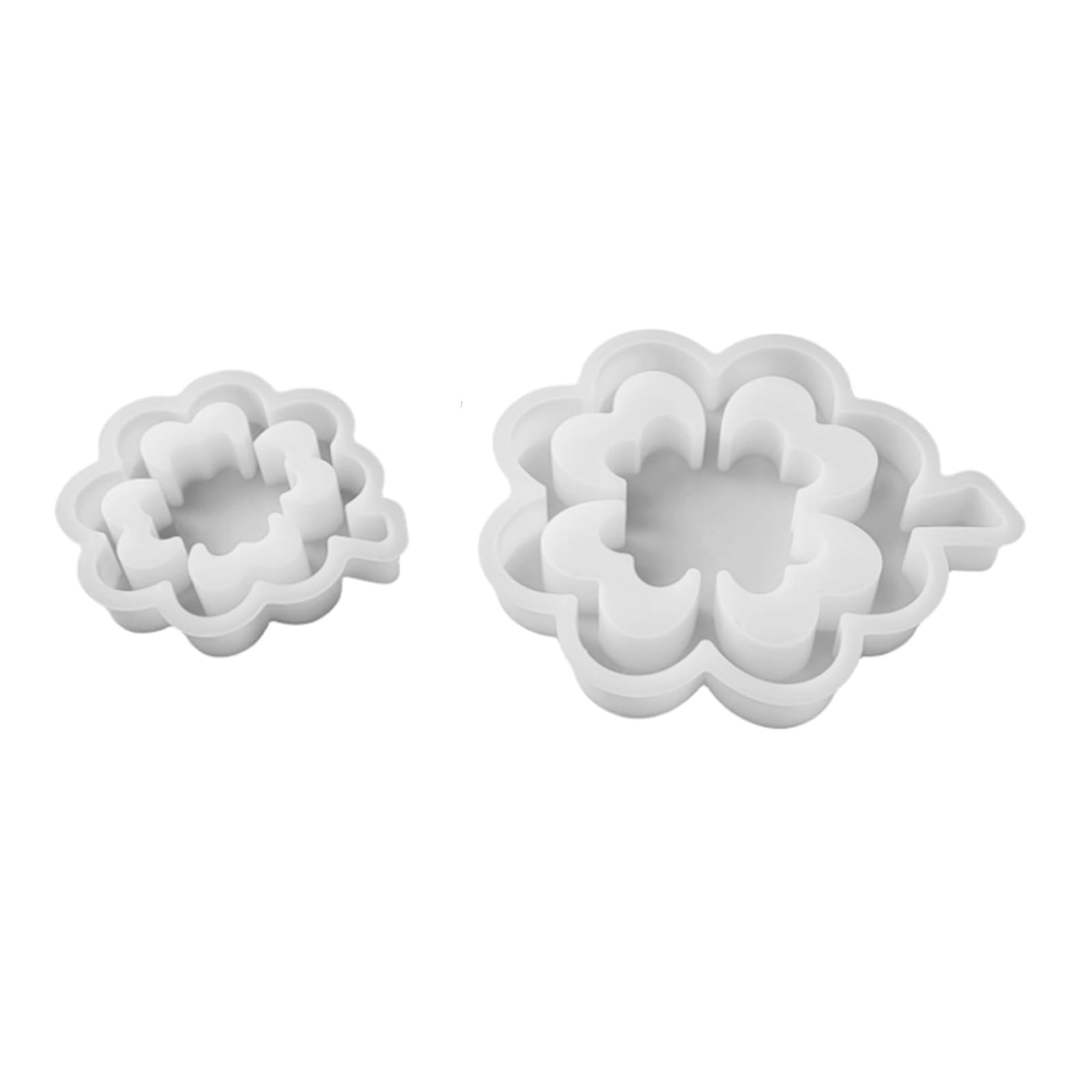 Buxuaaaa Four Clovers Holder Molds Candlesticks Resins Castings Molds Holder Silicone Table Decorations Silicone Four Clovers Resins Candlesticks