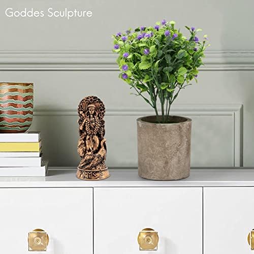 YEHEI Resin Freyja Statue Freya Norse Goddess Statues Sculpture Ornament Collectible Figurine Carving Altar Heathen Asatru Viking God for Home (ZLJ12345)