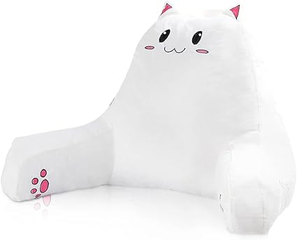 white backrest pillow