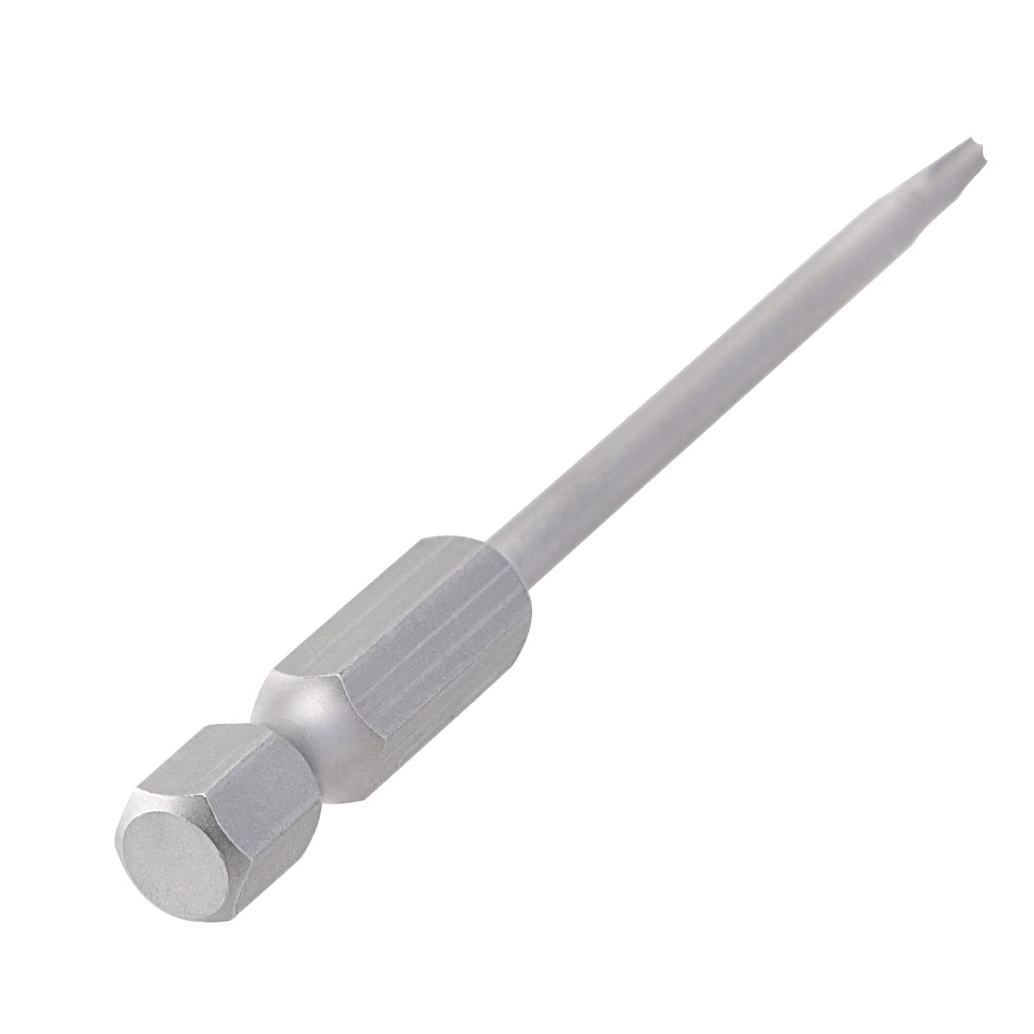 T8 z otworem, śrubokręt Torx, zabezpieczony przed manipulacją, sześciokątny uchwyt 1/4", stal S2, magnetyczna, długość 75 mm, 10 sztuk