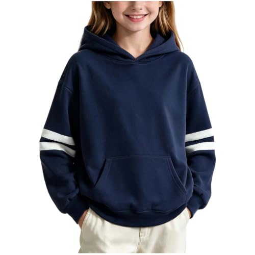 Ayolanni teen outfits for girls 14-16 trendy Hoodies for Teen Girls Cute Trendy Hooded Sweatshirt Youth Kids Clothes Navy - image 2
