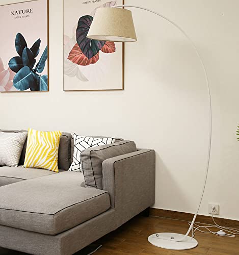 Lámpara de arco moderna para salón y dormitorio con interruptor rústica de pie