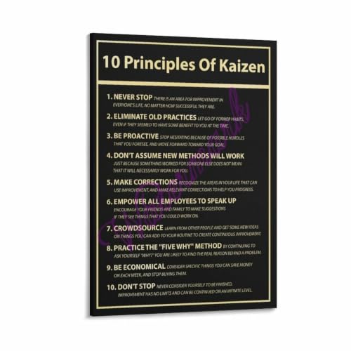 Lean Management Poster for Manufacturing Team Meeting Room Wall Decor | Display these key concepts to foster ongoing progress an