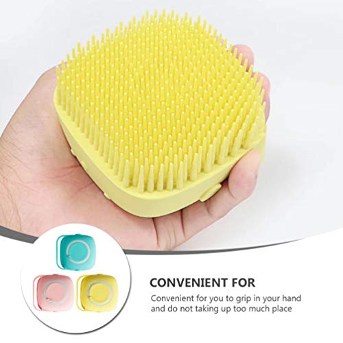 EXCEART Shampoo de Limpeza Escova de Banho Escova de Banho Escova de Banho De Silicone Bebê Acessóri