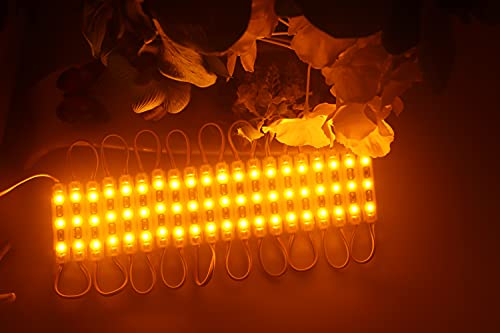 Image of Super Bright 200pcs 3 LED Module Yellow 2835 SMD Waterproof Decorative Light for Letter Sign Advertising Signs with Tape Adhesive Backside (Yellow)