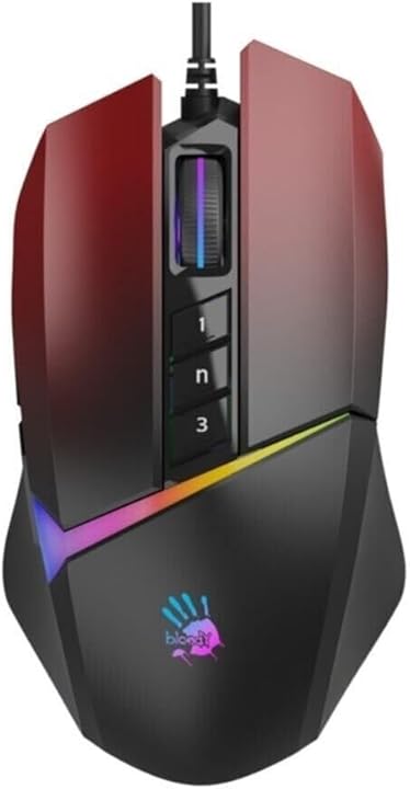 Bloody W60 Max 10.000 CPI 10 Tuş Optik RGB UC3&4 Aktif Kablolu Kırmızı Gaming (Oyuncu) Mouse