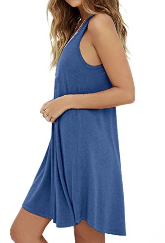 Image of MOLERANI Women's Casual Summer Swing Simple Loose T-Shirt Tank Dress