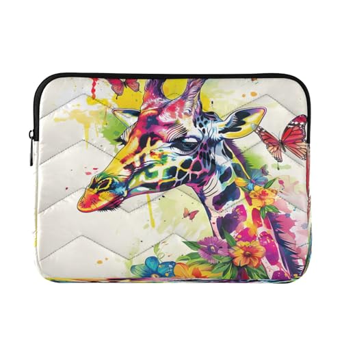 UMIRIKO Giraffe Butterfly Puffy Laptop Sleeve, 13-14 Inch Carrying Laptop case Bag, Durable Briefcase Shockproof Protective Case 20855874 -  g377417040p995c1059s2407