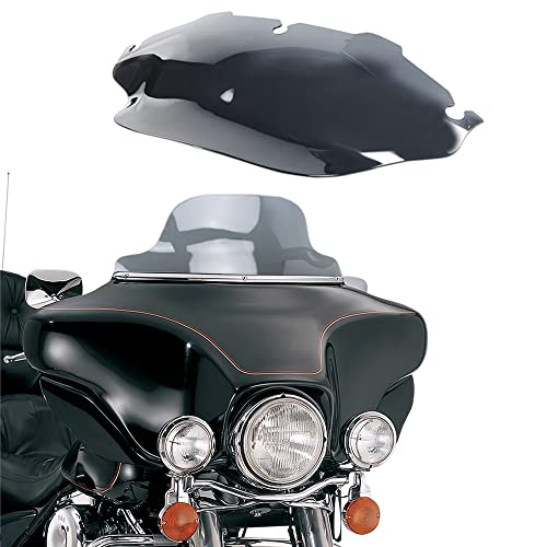 Image of 8 inch Smoke Tint Windshield Windscreen Wind Splitter Compatible for 96-13 Harley Davidson Touring Street Glide Electra Glide FLHTCU Ultra Classic Glide FLHT FLHX FLHXS FLHTK Tri Glide 1996-2013