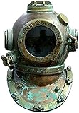 Vintage Rare Antique Diving Helmet | Mark V Divers Diving Heavy Helmet | deep Sea Divers Anchor Engineering Helmet Rustic Vintage Home Decor Gifts