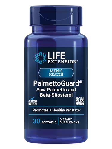 Life Extension PalmettoGuard Saw Palmetto & Beta-Sitosterol – Supports Healthy Prostate Function & Hormone Metabolism Health – Supplements for Men - Gluten-Free, Non-GMO – 30 softgels