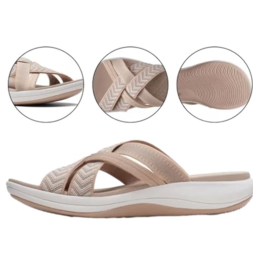 Generic Comfortable Recovery Orthopedic Walking Sandals, Women Damping Sole Upgradation Stretch with Arch Support Sandals2