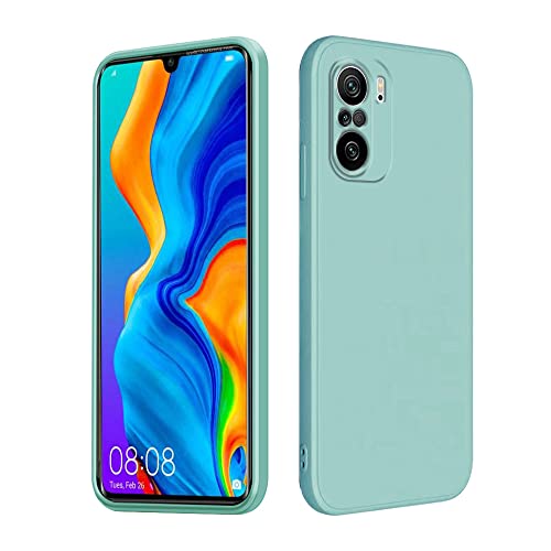 Compatible con Funda Xiaomi Mi 11i Funda Poco F3 5g Silicona Rosa, Fundas Xiaomi Poco F3 Funda Silicona Líquida, Anti-Rayado Carcasa Poco F3 Case Suave (Azul, Xiaomi Mi 11i/Xiaomi Poco F3) Cover