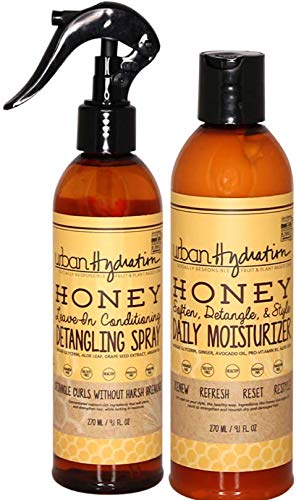 Urban Hydration Honey Health And Repair Daily Hair Moisturizer And Detangler Duo Pack | Sulfate, Paraben Free, Detangles, Prevents Breakage, Tames Frizz, And Repairs Damage For Smooth And Shiny Hair #TOP6