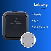 REV AquaStorm Heizungs-Hauptschalter, IP55, zweipolig, anthrazit – Ansicht 6