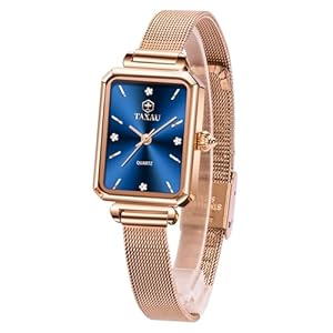 Waterproof Watches for Women Dainty Dressy Women Watch for Small Wrist Women’s Wrist Watches Rose Gold Band Analog Quartz Stainless Steel Watch Two Tone Minimalist Watch with Mini Diamond for Ladies