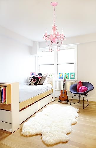 LaLuLa-Mini-Chandelier-with-Acrylic-Crystals-Pink-Chandelier-4-Light-Modern-Chandelier-for-Bedroom