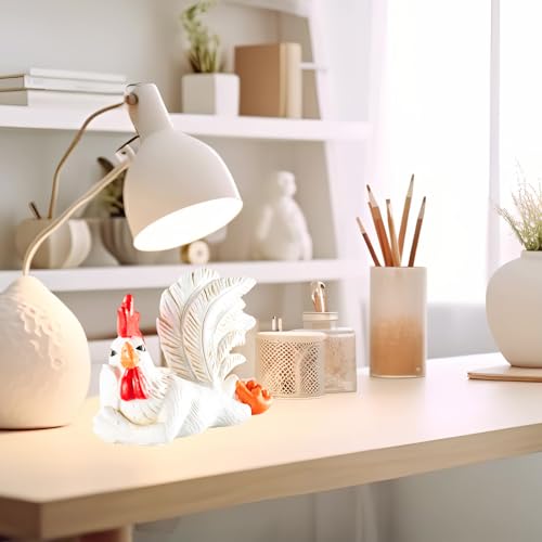 Estatua de gallo decoración rústica de cocina miniatura 3