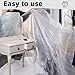 TopSoon Clear Plastic Sheeting Drop Cloths for Painting,9x12ft Durable Water&Dust-Proof Tear - Resistant Painters Plastic Tarp Cloth - Multi-Purpose Furniture Cover Floor Wall Protection Film