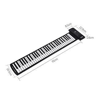 ASHATA Roll Up Piano Instrument de Musique électronique Piano à Main, Portable 61 Touches Roll up Soft Silicone Flexible… - Les Beatles, Paul McCartney, John Lennon, RIngo Starr, George Harrison ASHATA Roll Up Piano Instrument de Musique électronique Piano à Main, Portable 61 Touches Roll up Soft Silicone Flexible… – Image 5