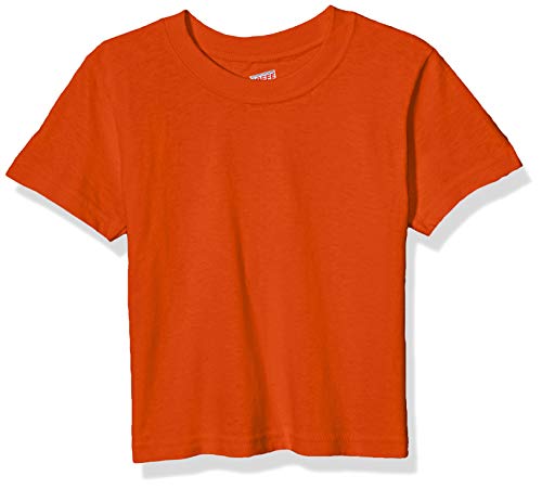 Soffe Boys' Toddler Short Sleeve Tee, Orange, 4T