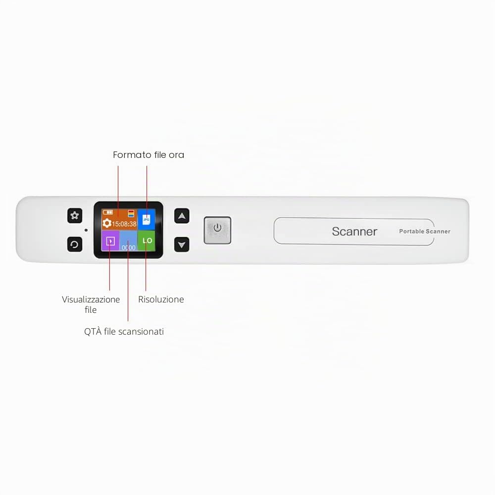 WiFi 1050DPI Asta Portatile ad Alta Velocità Documento e Immagini Scanner A4 Dimensioni JPG/PDF Formate Display LCD per Business Reciepts Libri