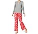 HUE Women's Polar Tubing Banded Knit Pajama Set 3-Piece
