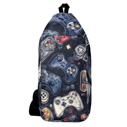 Sac à dos à bandoulière manettes de jeu multicolore homme et femme léger