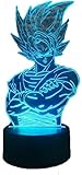 Cartoon - Dragon Ball Z Kakarotto Lampe - 3D LED Super Saiyajin Son Goku Figuren Aktion - Familie personalisierte Hot Home Decor - 16 Farben Acryl Nachtlicht - Kind Kinder Baby Geschenke Spielzeug