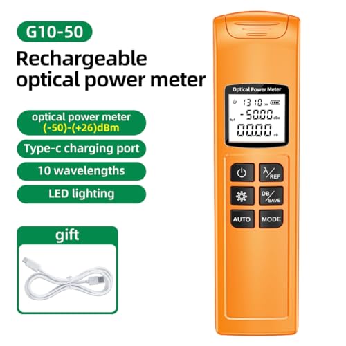 Medidor de potencia óptica G10 recargable para solucionar caídas de señal 3