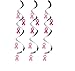 Creative Converting Dizzy Danglers Pink Ribbon Hanging Party Decor