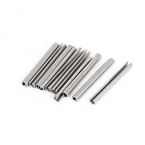 Aexit M1.5x14mm 304 Clamps Stainless Steel Split Spring Roll Dowel Pins Strap Clamps Fasteners 10Pcs