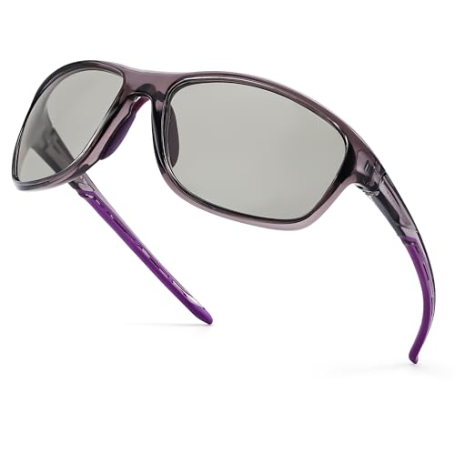 Myiaur Fahrradbrille Selbsttönend Herren Polarisierte Sportbrille Photochrome Sonnenbrille mit UV400 für Radfahren, Laufen & Outdoor