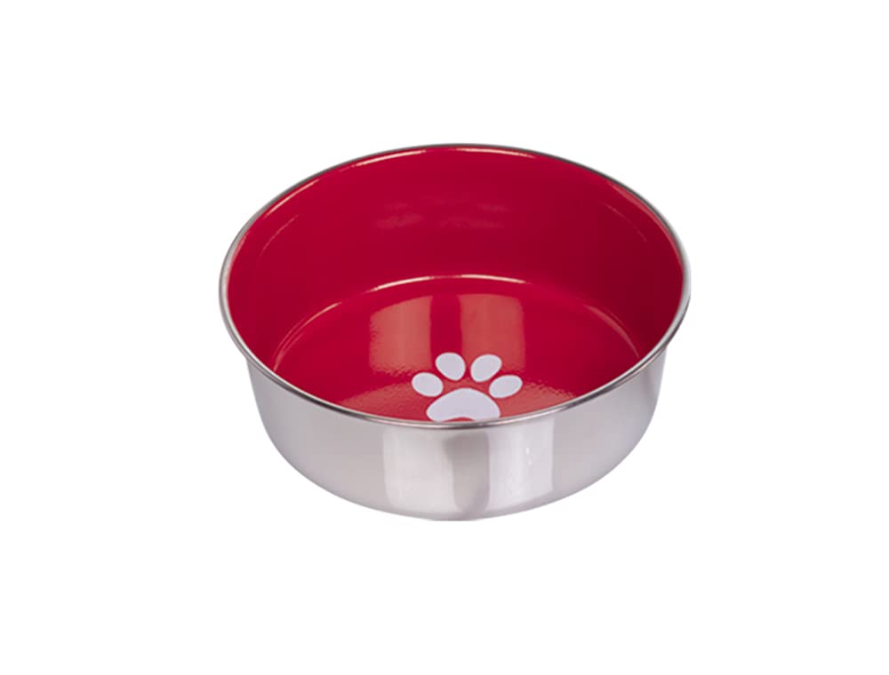 Nobby Pet Rouge Non-Slip Stainless Steel Dog Bowls Heavy Paw