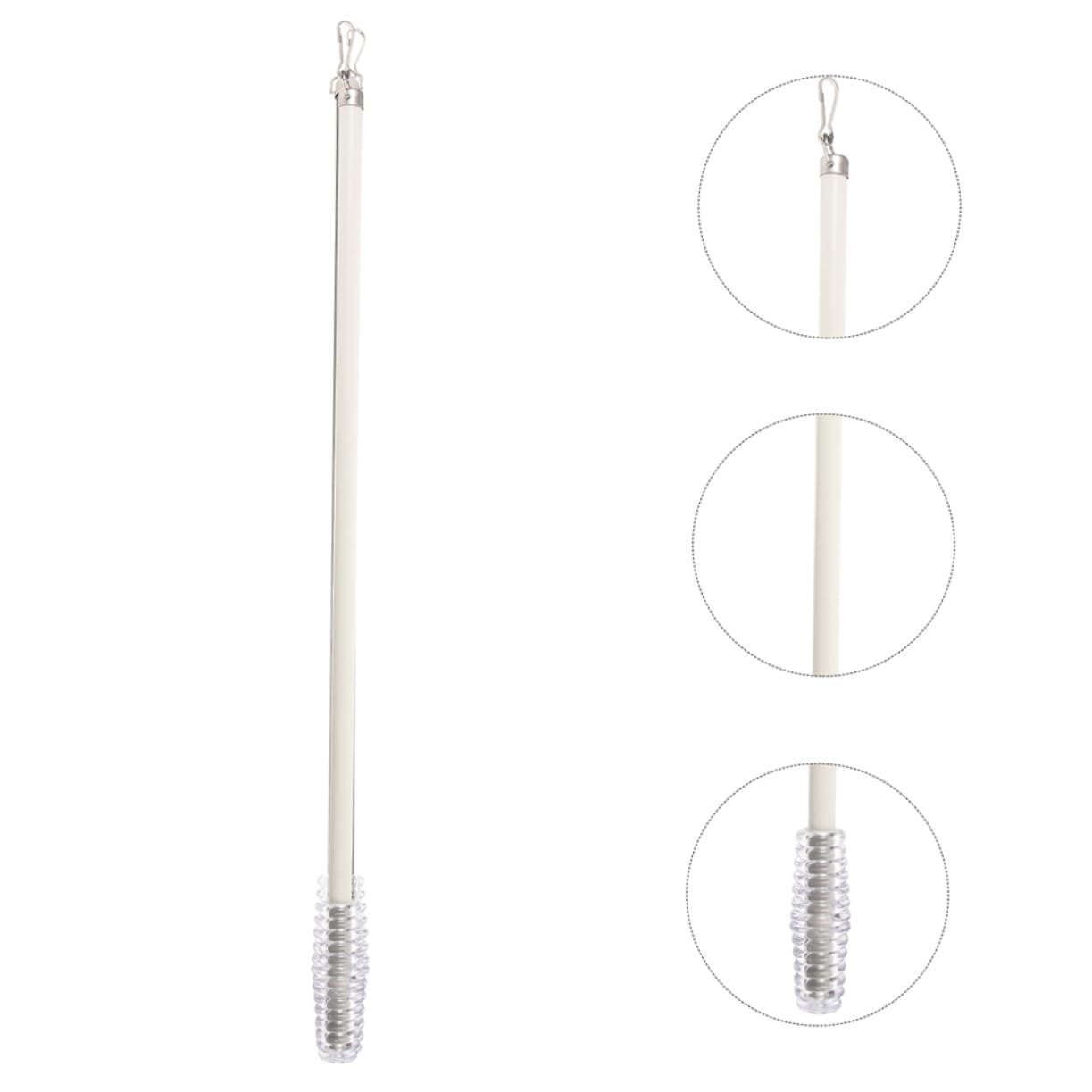 Tirador de Cortina Flexible y Ergonómico en Aleación de Aluminio Blanco para Barras de Tiro para Cortinas Modernas Adecuado para Apertura de Ventanas