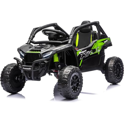 Image of NEWQIDA 24V Ride on Toys for Kids 3-6, Licensed Kawasaki KRX UTV, Black