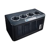 Vinotemp IL-OW004 Il Romanzo 4 Bottle Beverage Capacity Open Wine Cooler with Thermoelectric Technology and Digital Temperature Control, Black