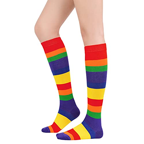 Image of Women's Knee High Socks Long Athletic Thin Thigh High Stocking Outdoor Sport Casual Tube Socks Knee Socks
