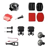 ARYIMYDP 13 in 1 Attacchi Flessibili per Casco GoPro, Supporto Adesivo per Insta360, Supporto Action Cam Casco per Moto Surf, Kit di Accessori per Videocamere d'Azione Completo