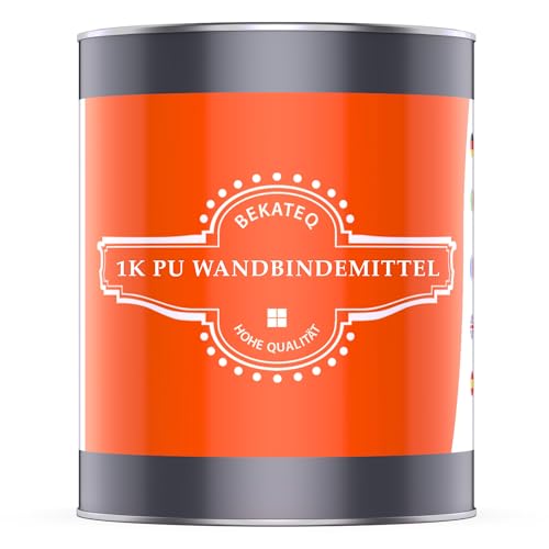 BEKATEQ BK-633 1K PU Bindemittel + Grundierung für Steinteppiche, 1kg farblos I Polyurethan Kiesfestiger für senkrechte/vertikale Untergründe I Kunstharz Wandbeschichtung für Wand, Treppe uvm.
