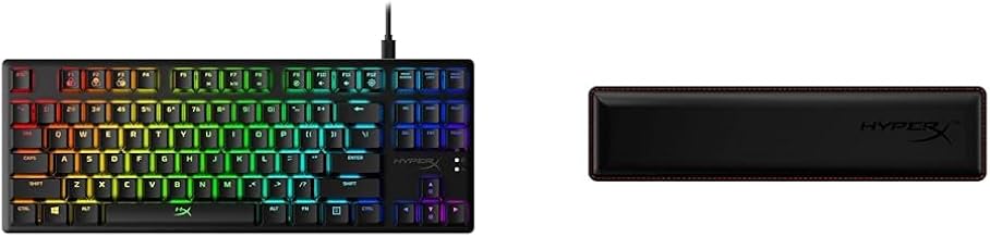 Alloy Origins Core Tenkeyless Mechanical Keyboard & Wrist Rest - RGB LED Backlit, Software Controlled Lighting, Linear Red Switch