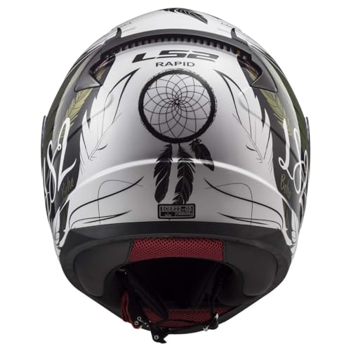 Image of LS2 Helmets Rapid II Full Face Motorcycle Helmet (Dreamcatcher Chameleon /White - X-Small)